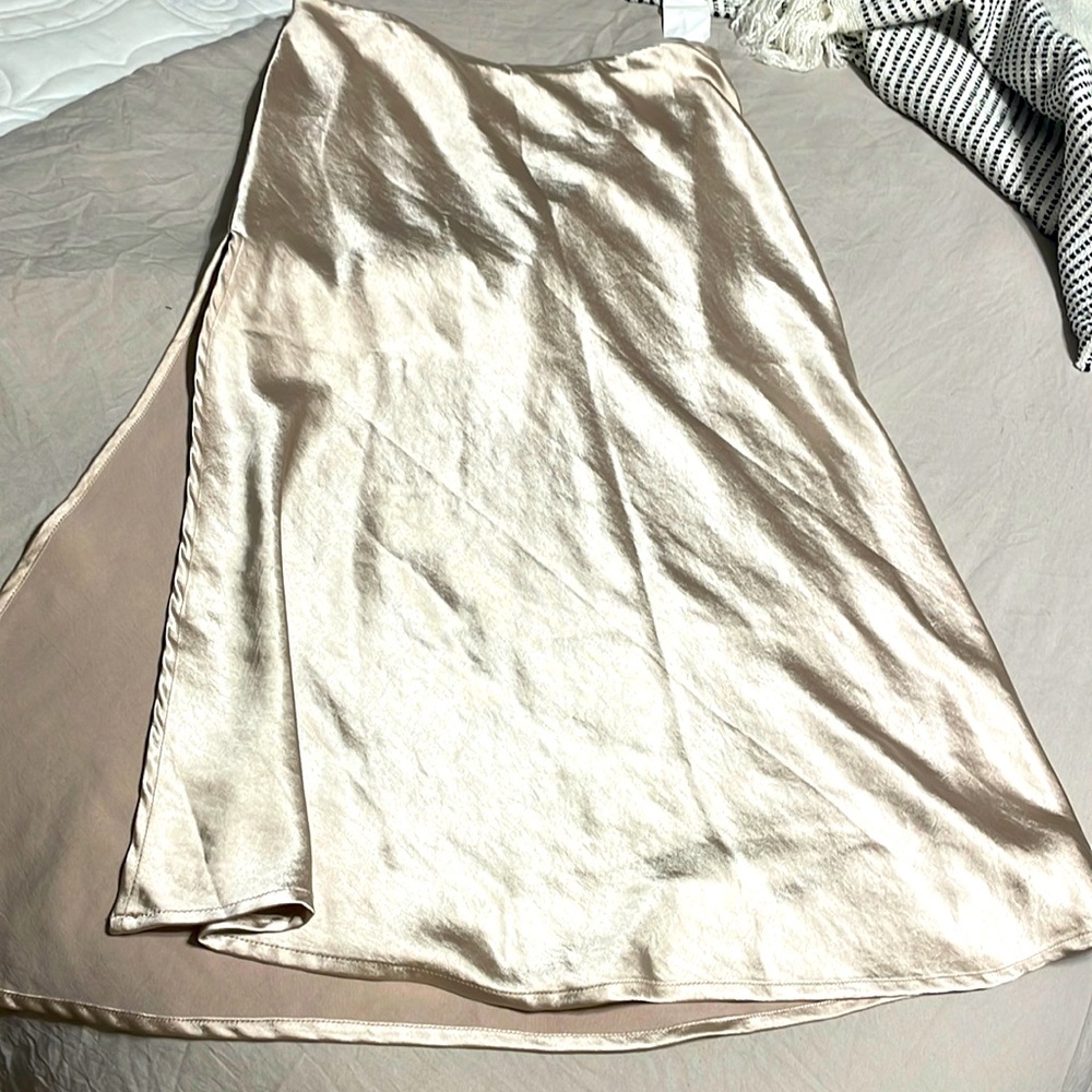 Gold Midi Skirt